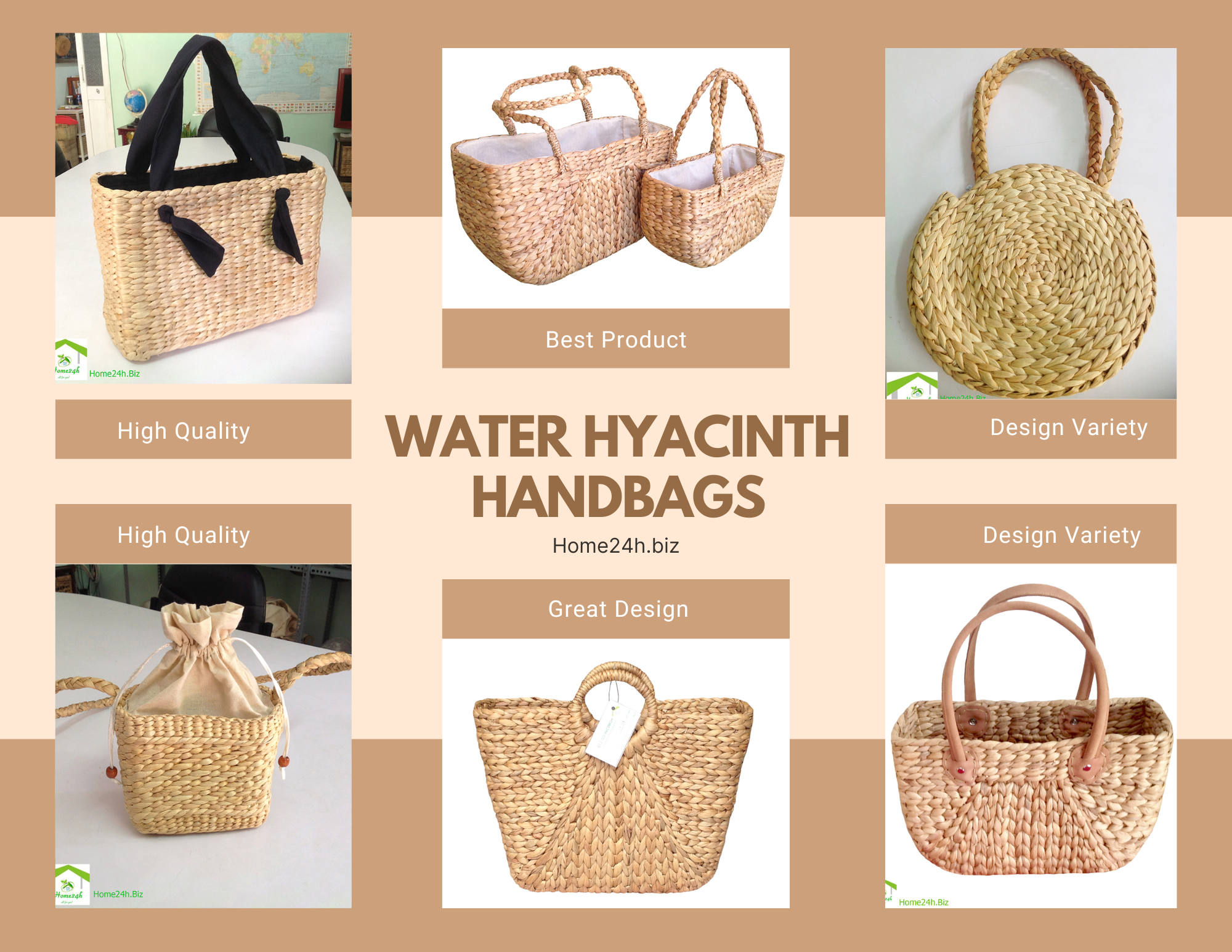 Water Hyacinth Handbags made by artisans